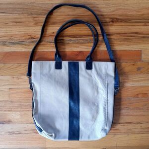 NOT Rationale EUGENIA cream leather tote stripe  Handmade Argentina